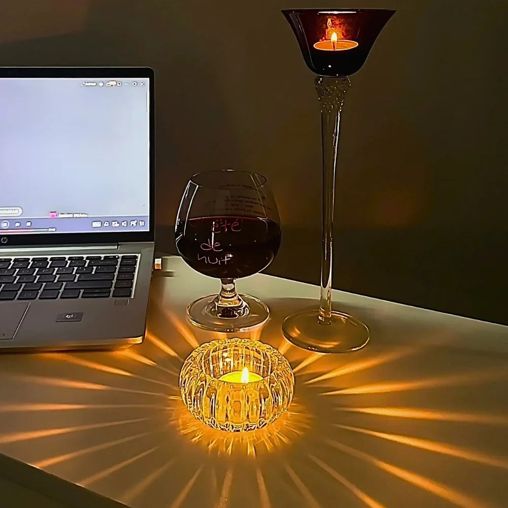 Ripple Glass Candle Holder