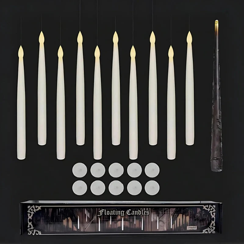 Floating LED Candles with Wand Remote