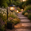 Vintage Lantern Planter with Light