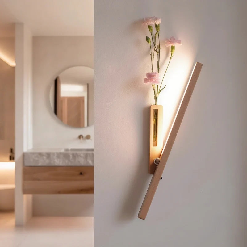 Wall-Mounted Vase Light with LED