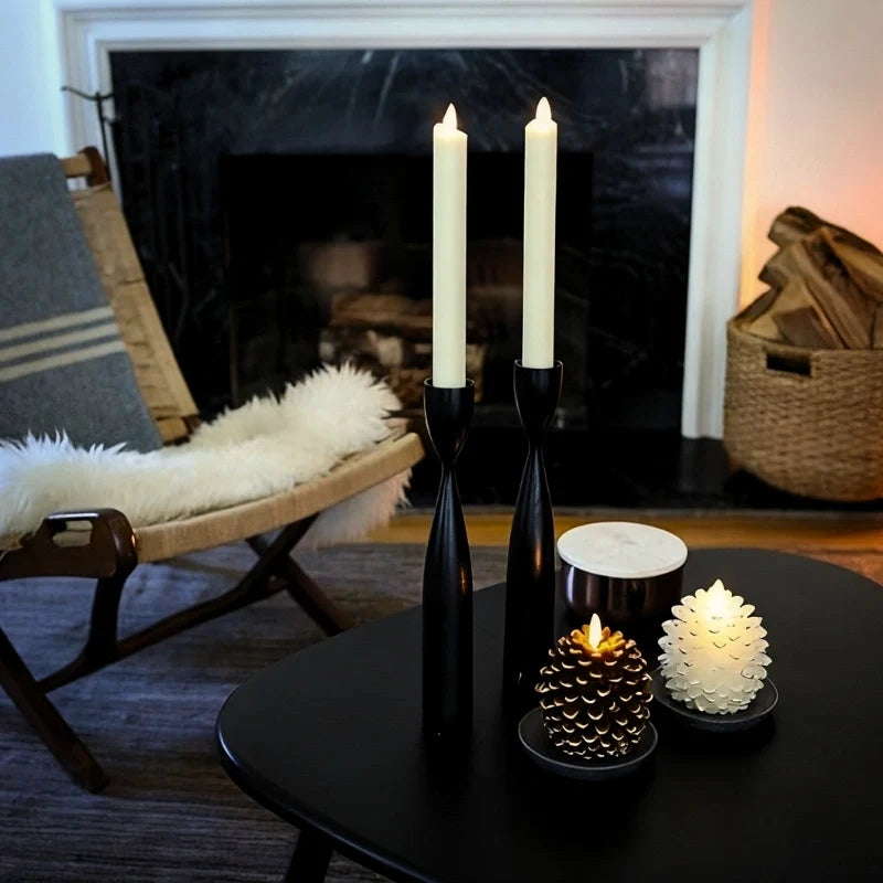 Flameless Pinecone LED Candles
