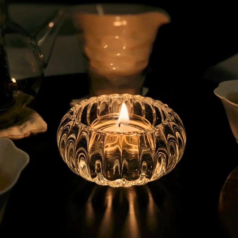 Ripple Glass Candle Holder