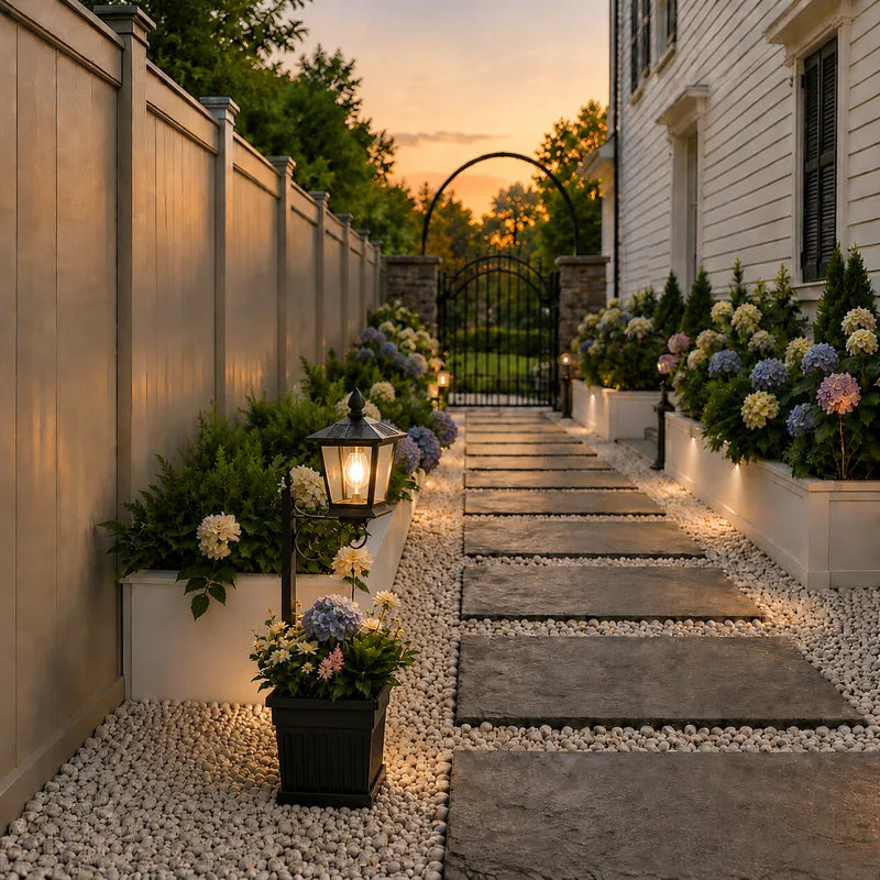 Vintage Lantern Planter with Light