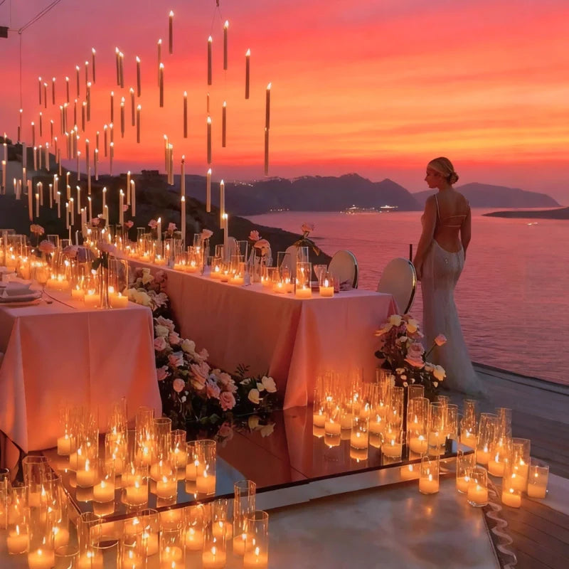 Floating LED Candles with Wand Remote