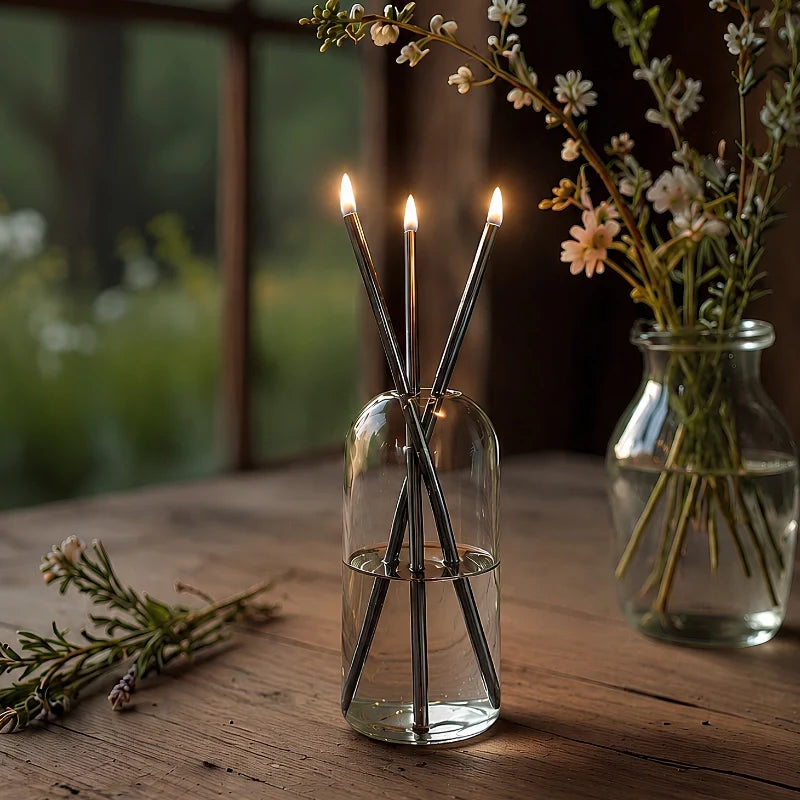 Refillable Smokeless Oil Candles
