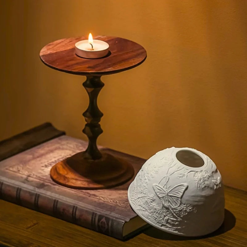 Wooden Candle Holder Lantern