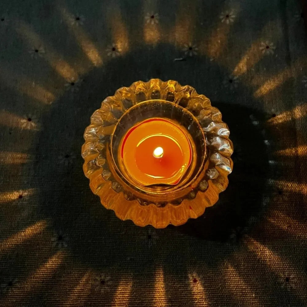 Ripple Glass Candle Holder