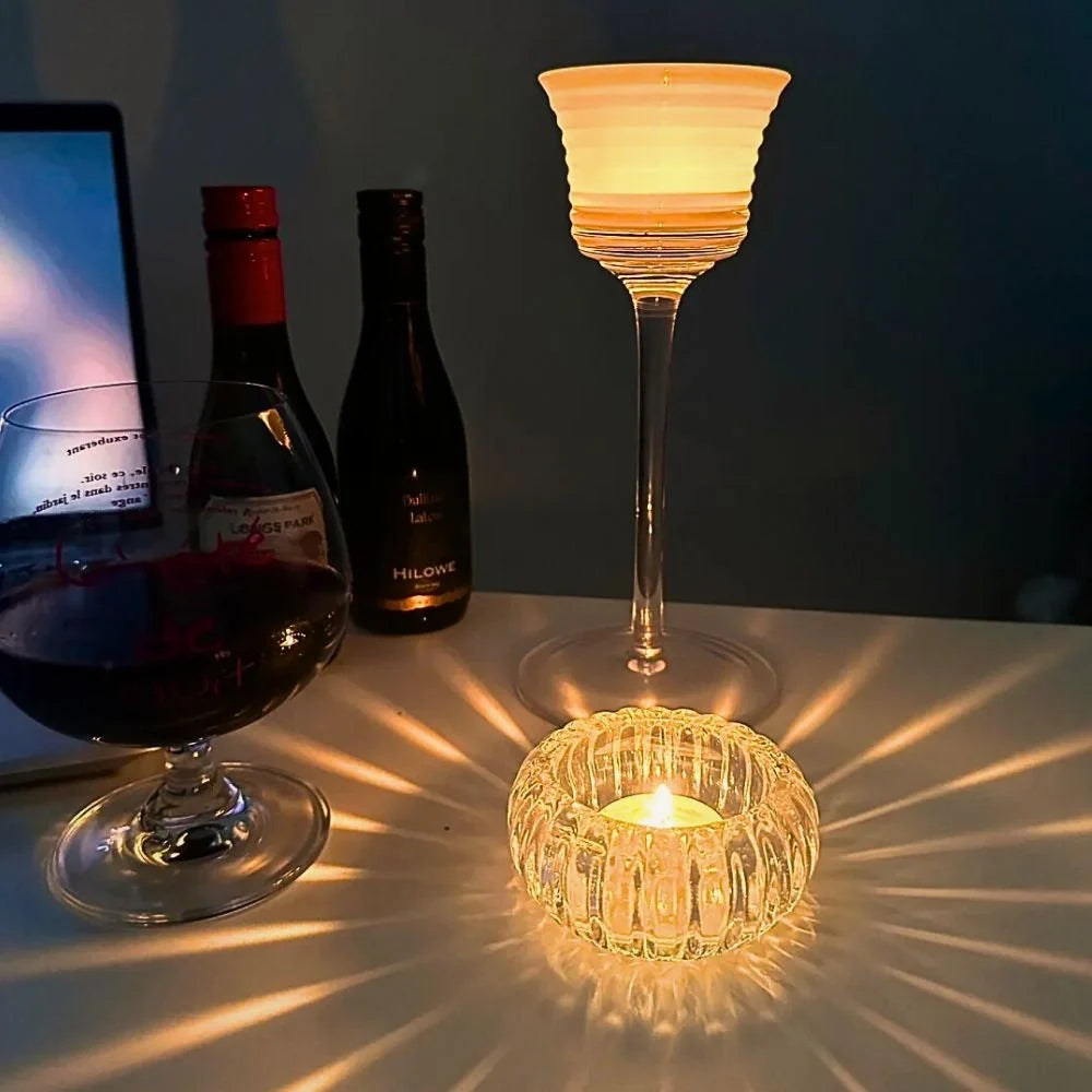 Ripple Glass Candle Holder