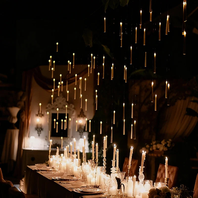 Floating LED Candles with Wand Remote