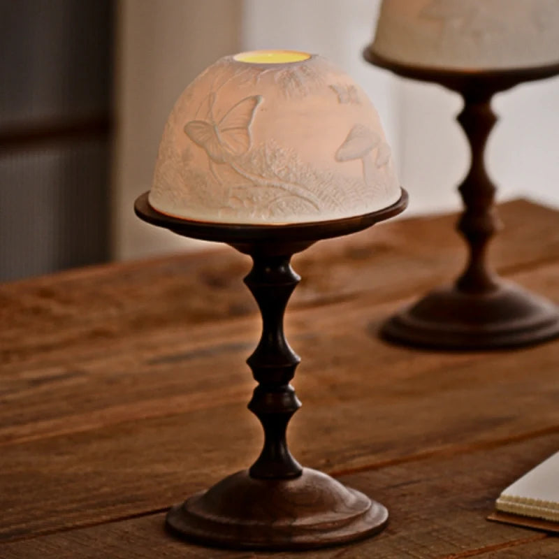 Wooden Candle Holder Lantern