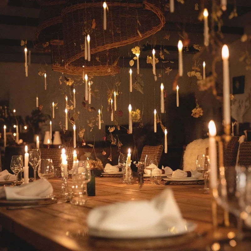 Floating LED Candles with Wand Remote