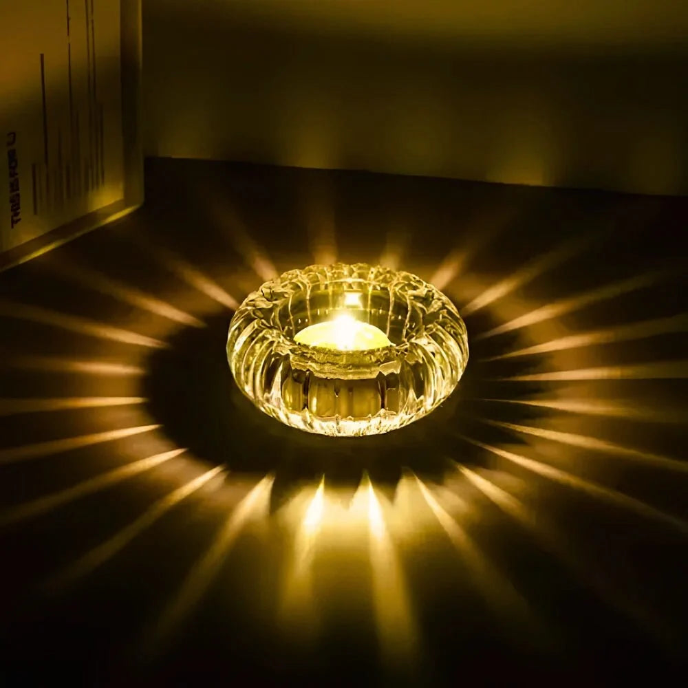 Ripple Glass Candle Holder
