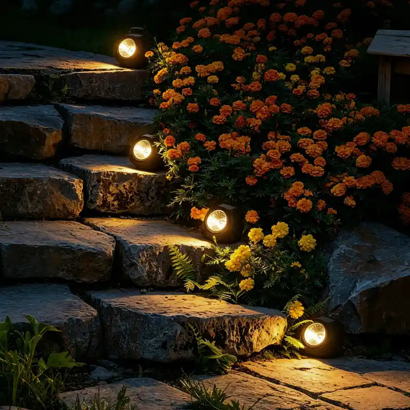 Solar Garden Spotlight - Waterproof Outdoor LED