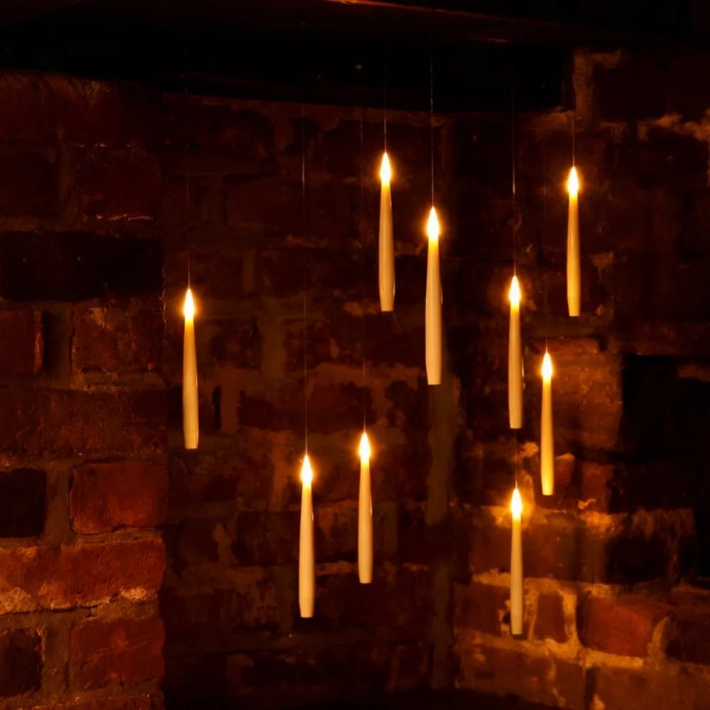 Floating LED Candles with Wand Remote