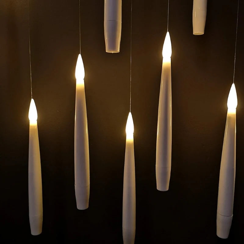 Floating LED Candles with Wand Remote