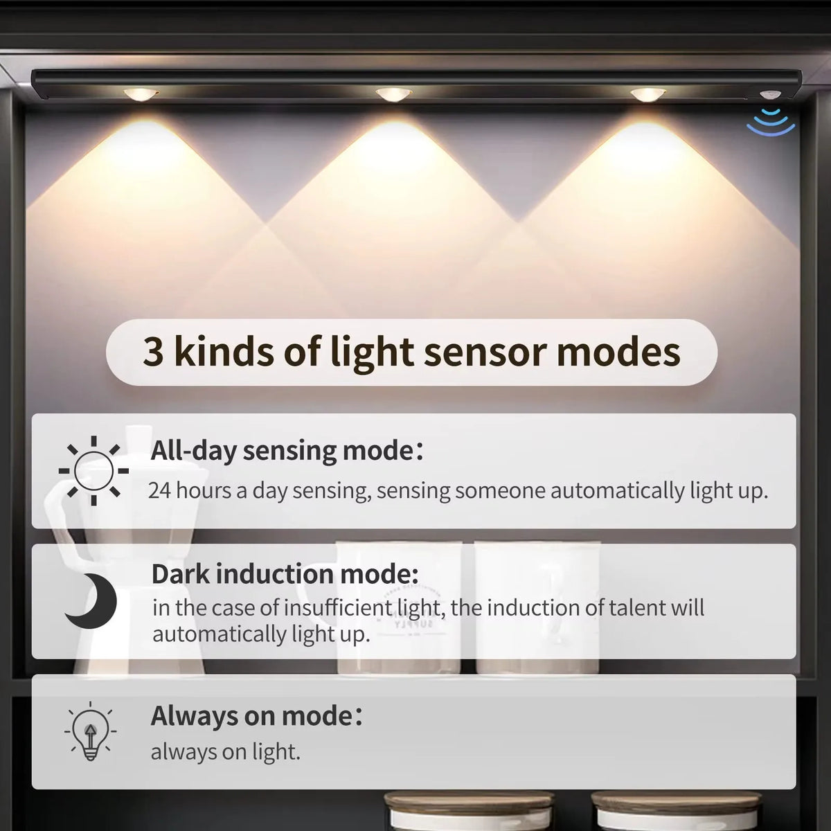 Motion Sensor Under Cabinet Light - Rechargeable LED