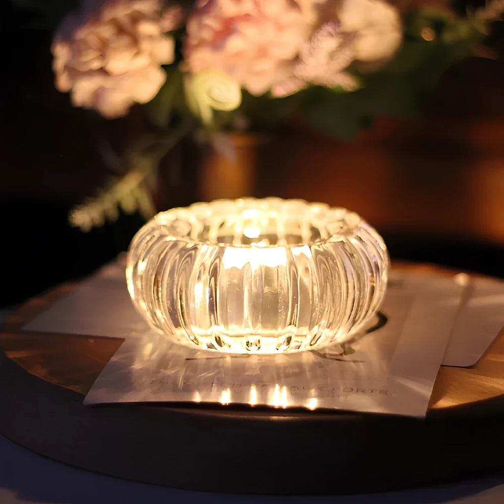 Ripple Glass Candle Holder