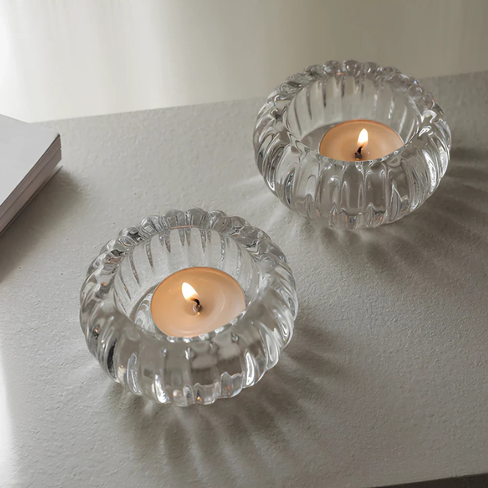 Ripple Glass Candle Holder
