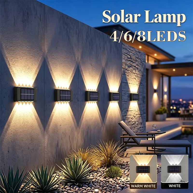 Solar Fence Lights - Waterproof Outdoor Wall Lights