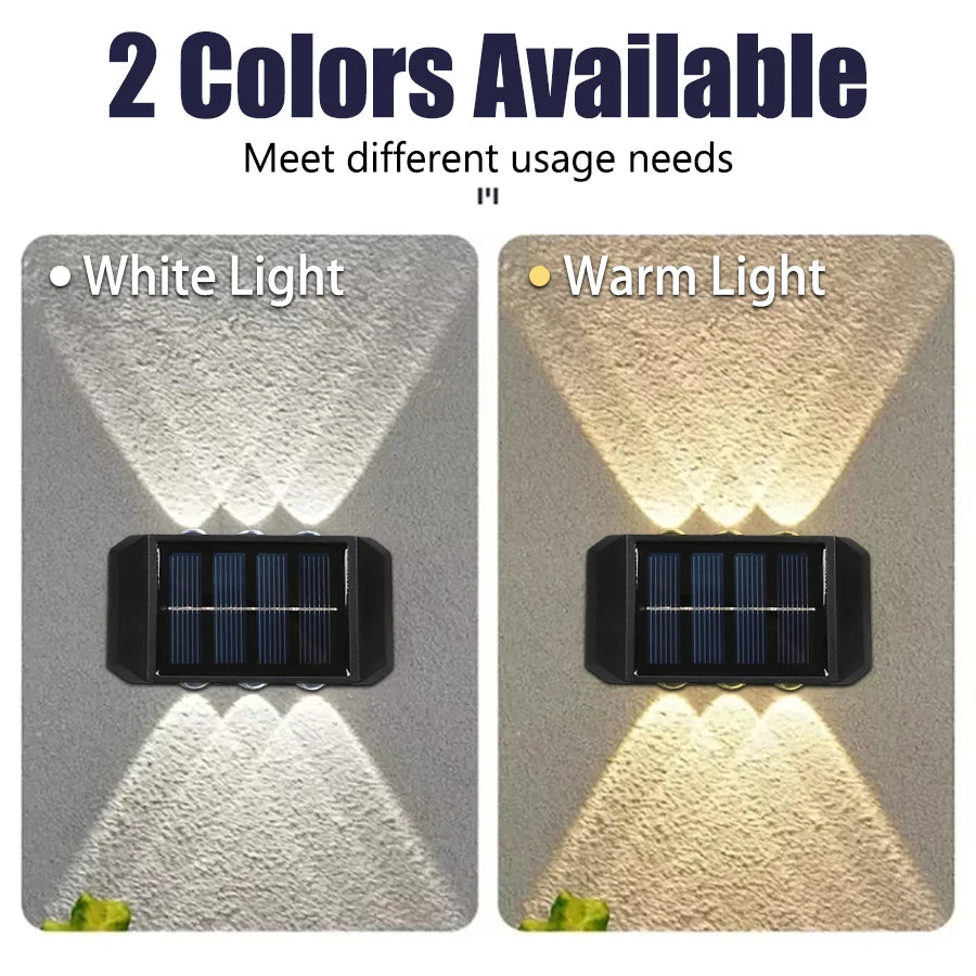 Solar Fence Lights - Waterproof Outdoor Wall Lights