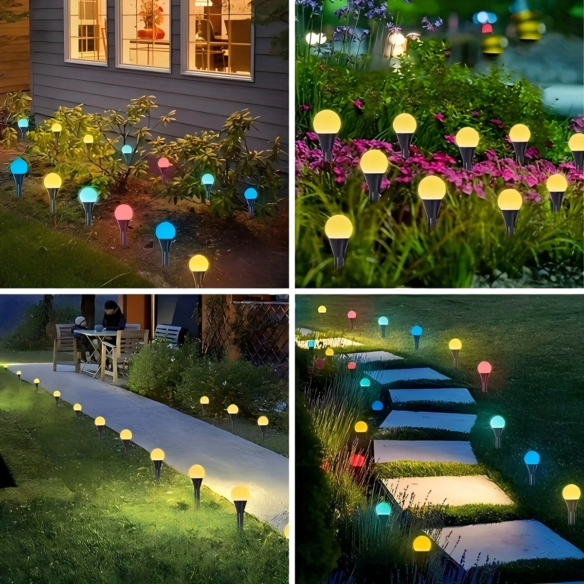 Crystal Bubble Solar Garden Lights - 20 Piece Set