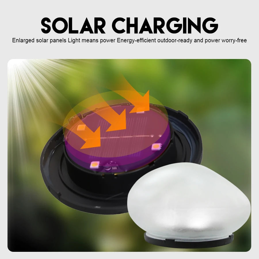 Frosted Glass Solar Garden Light