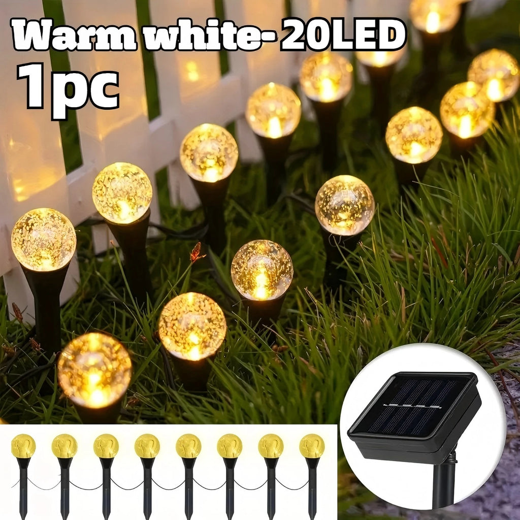 Crystal Bubble Solar Garden Lights - 20 Piece Set
