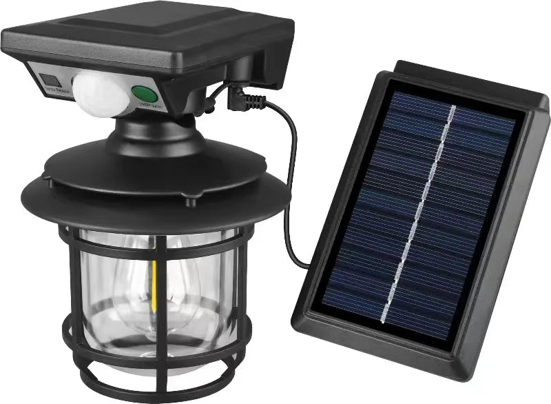 Retro Solar Outdoor Wall Lantern