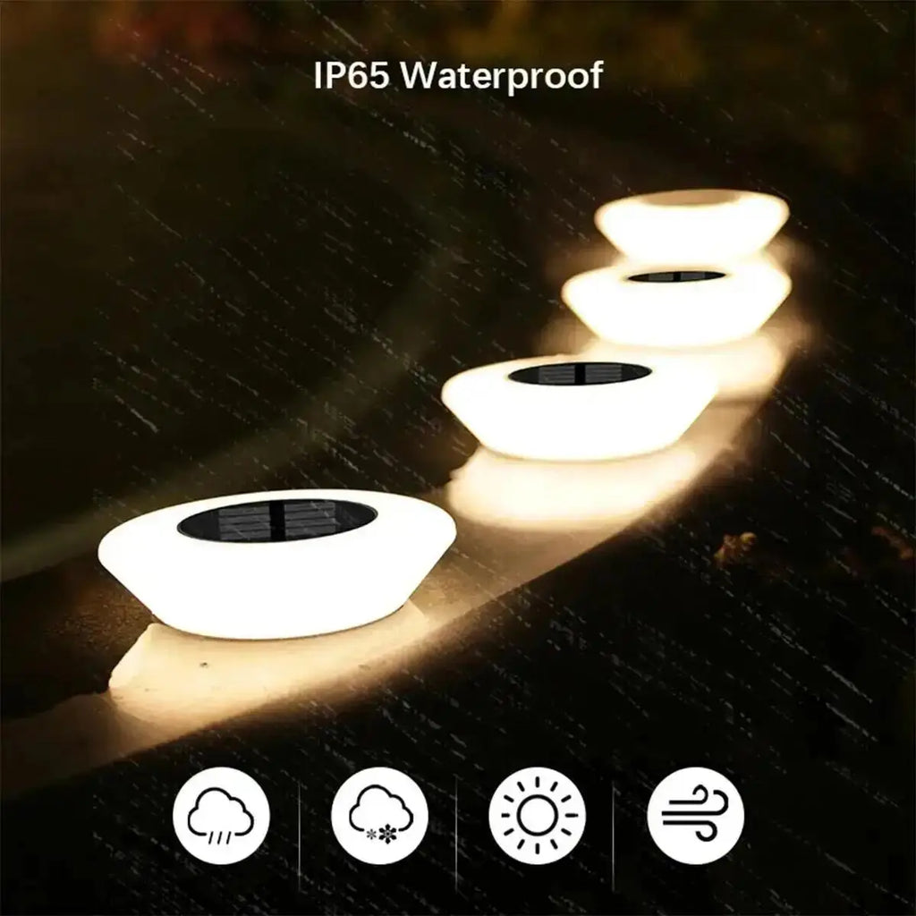 Low-Profile Solar Garden Ground Light