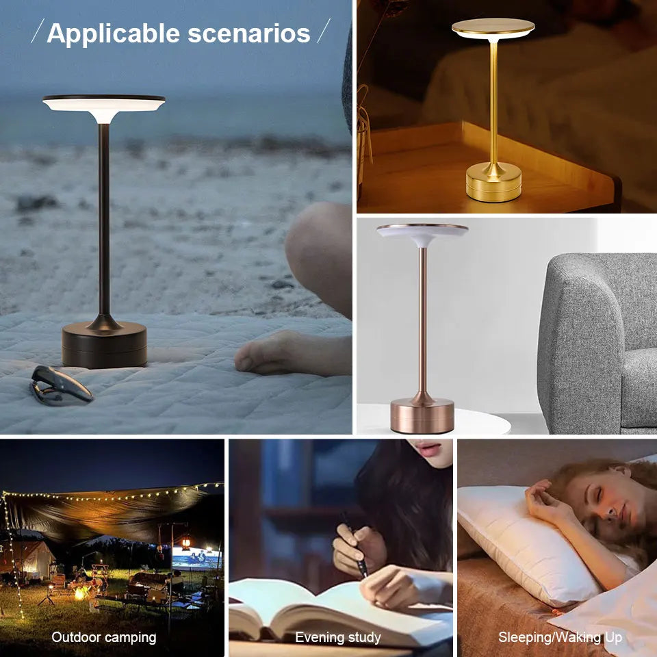 Rechargeable Cordless Table Lamp - Touch Dimmable