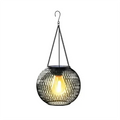 Round Metal Mesh Solar Lantern