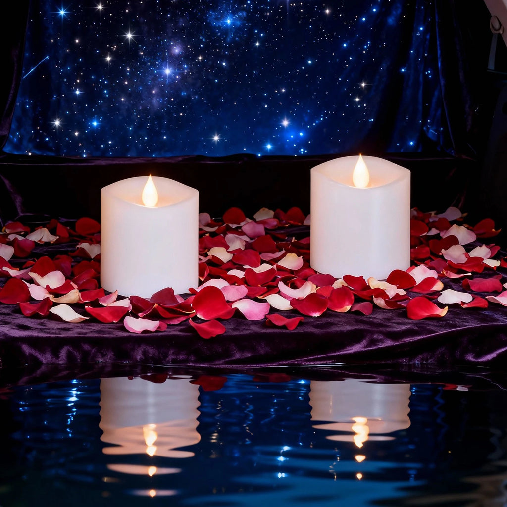 Real-Wax Flameless Pillar Candles
