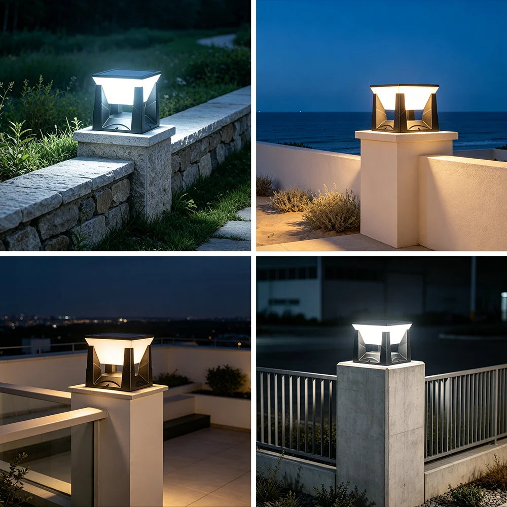Solar Globe Garden Post Light