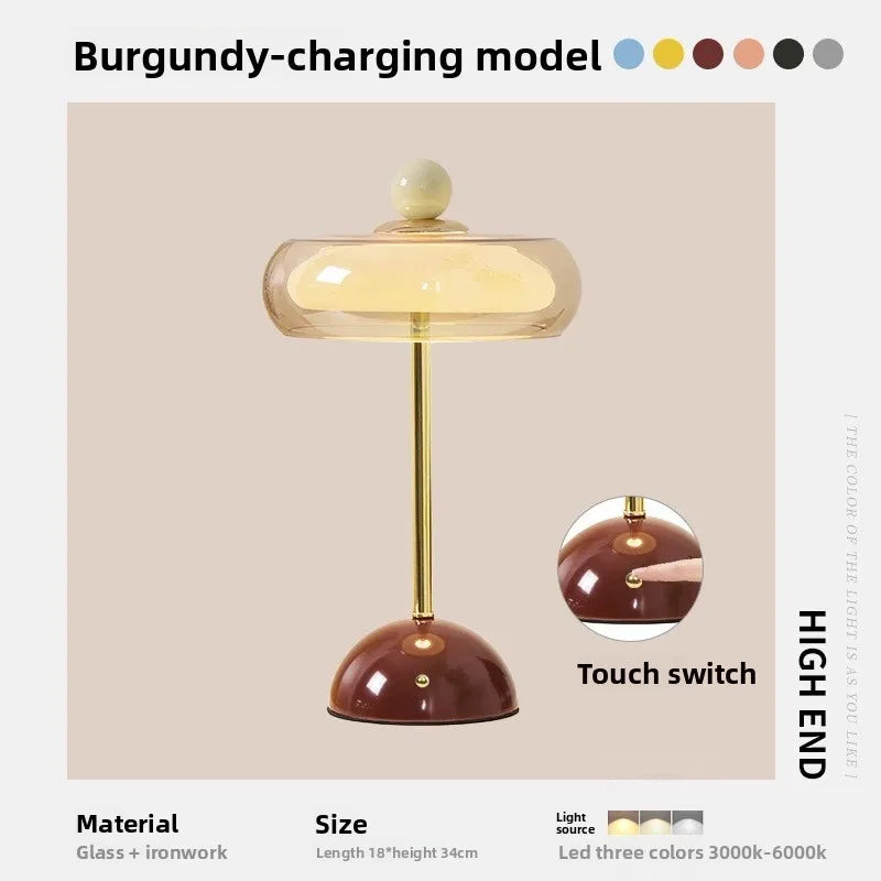Retro Mushroom Cordless Table Lamp