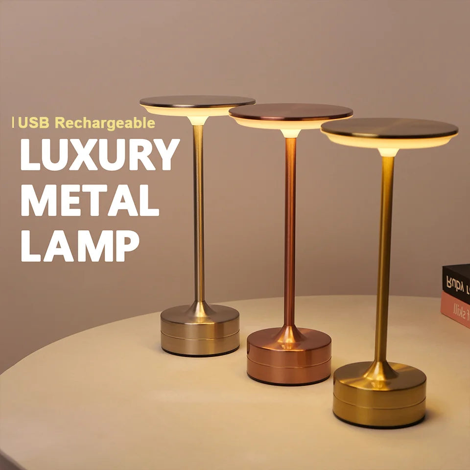Rechargeable Cordless Table Lamp - Touch Dimmable