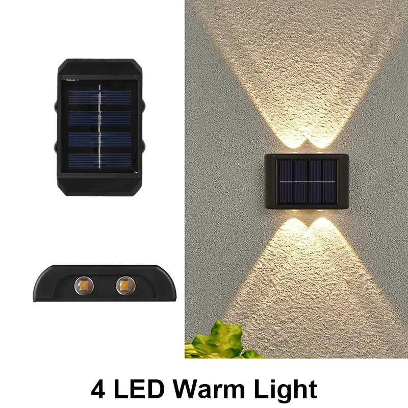 Solar Fence Lights - Waterproof Outdoor Wall Lights