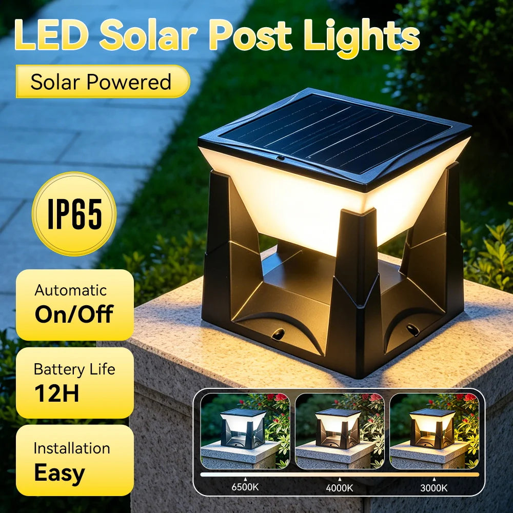 Solar Globe Garden Post Light