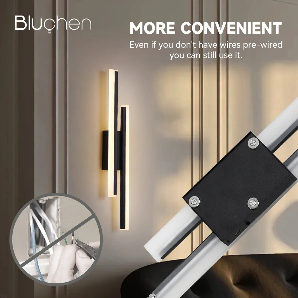 Modern Rechargeable Linear Wall Sconce
