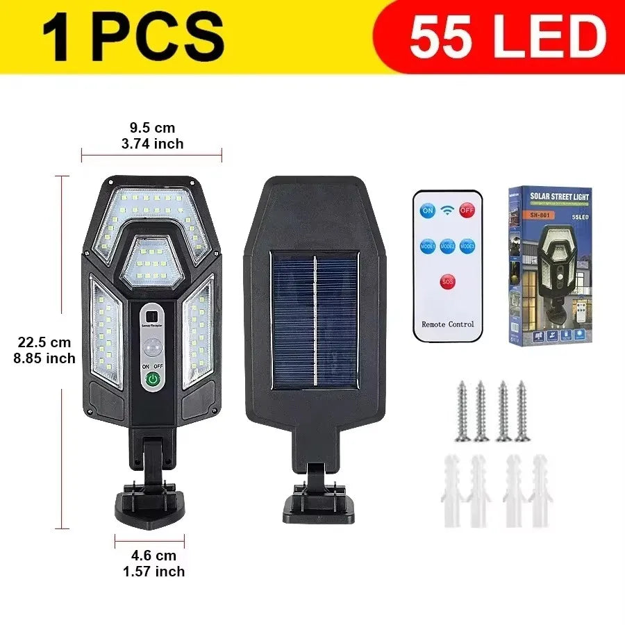 Solar Motion Sensor Light - Outdoor Security Wall Light