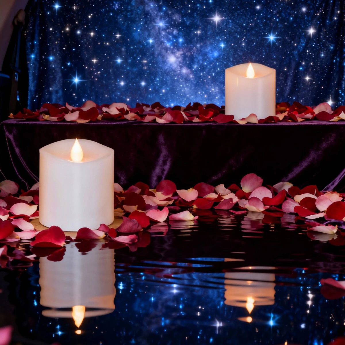 Real-Wax Flameless Pillar Candles