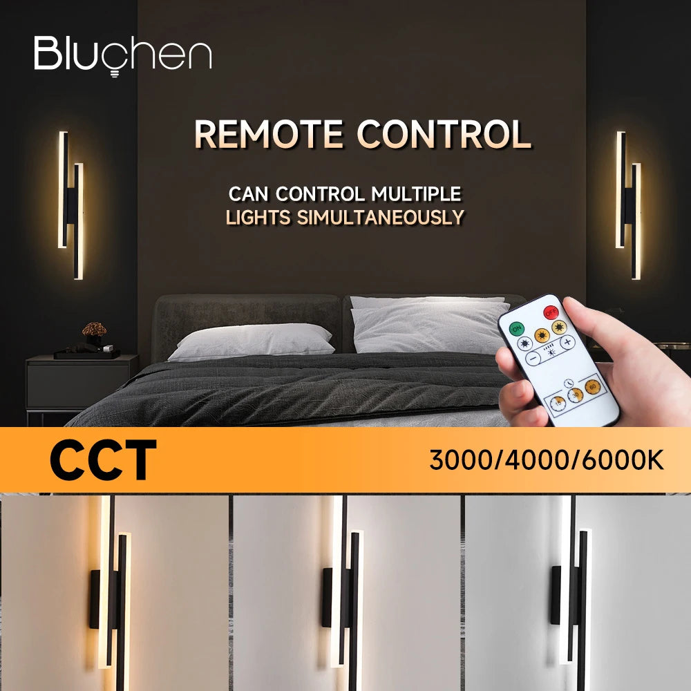 Modern Rechargeable Linear Wall Sconce