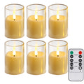 Star-Glow Flameless Pillar Candle Sets