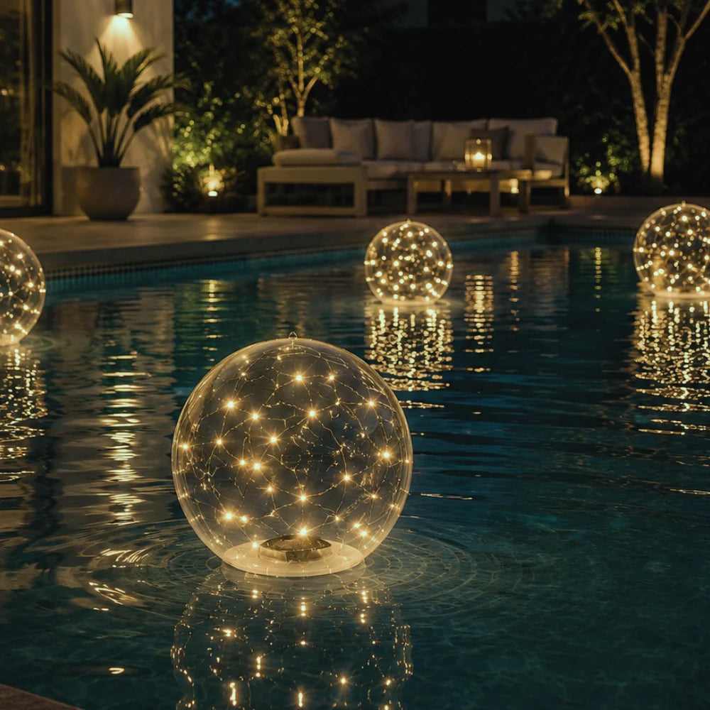 Floating Solar Pool Light