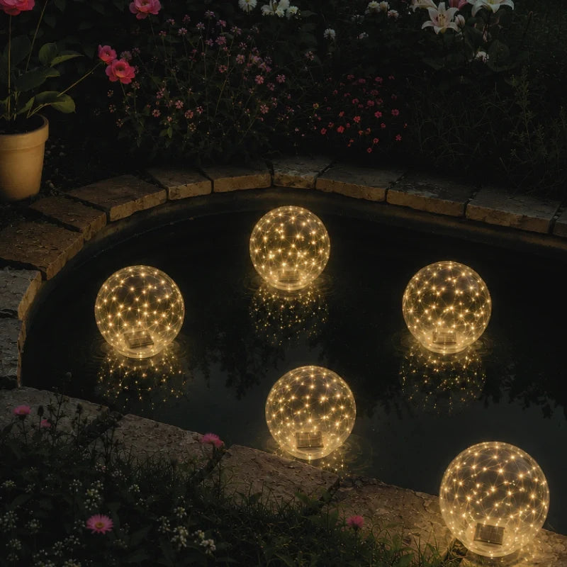 Floating Solar Pool Light