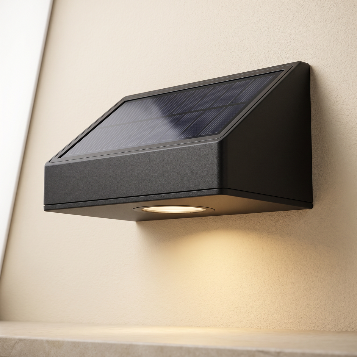 WarmGlow Solar Wall Light front product view