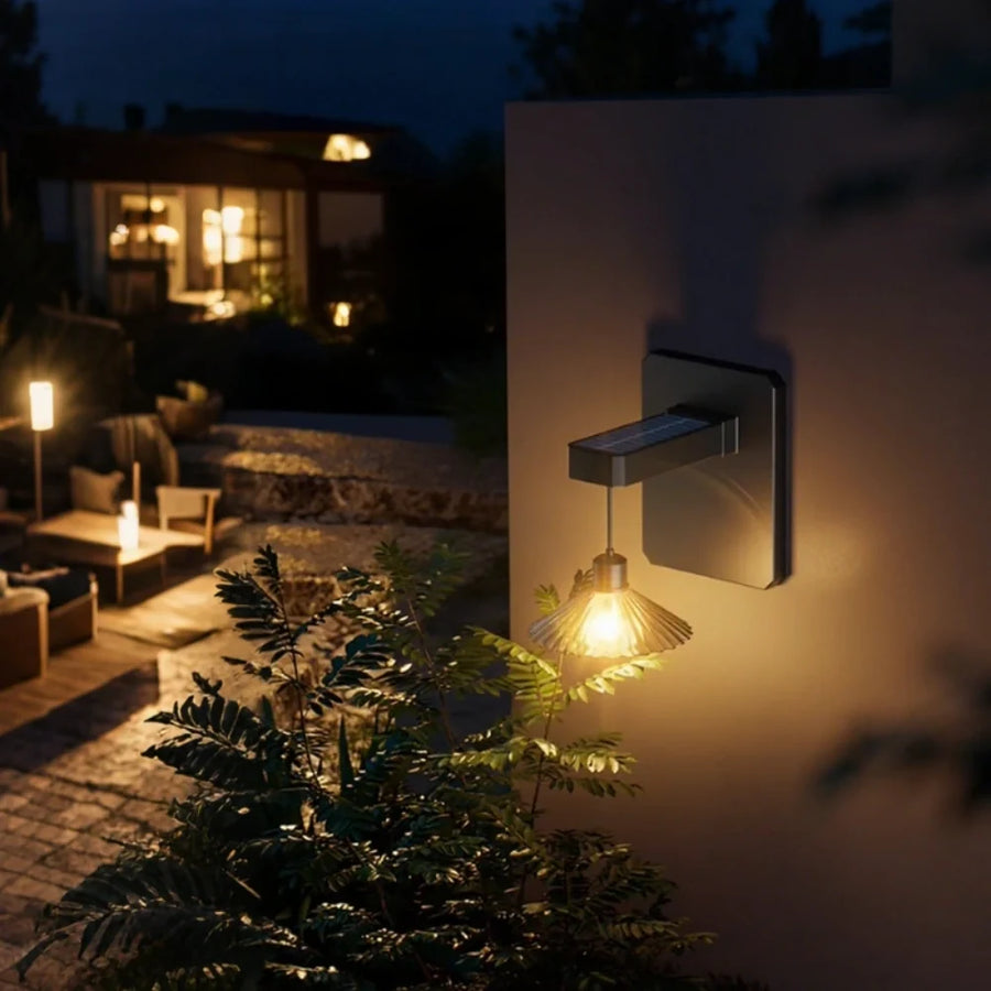 Decorative Outdoor Solar Wall Light